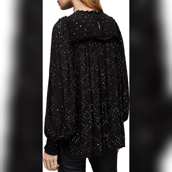 NWT All Saints Perrie Sparkle Top - Picture 2 of 5